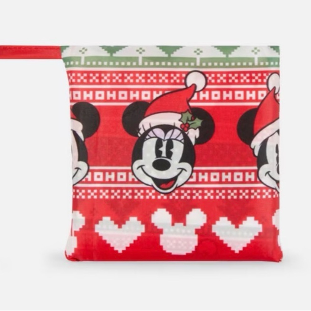 Disney Minnie Mouse and Friends Christmas Foldaway Shopper Bag Packable Foldable